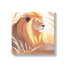 ライオンキング | オスのライオン 自然 動物 水彩画