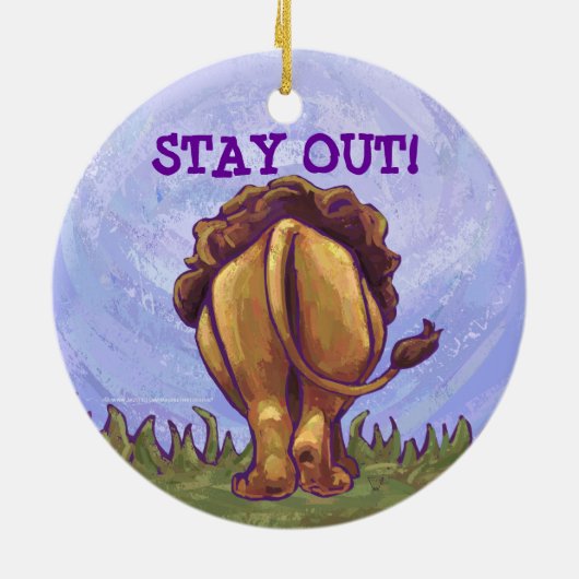 ライオンギフト&アクセサリー セラミックオーナメント (裏面)