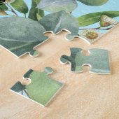 ライオンクブカワイイティール(緑がかった色)ジャングルグリーンフォレスト ジグソーパズル (側面)