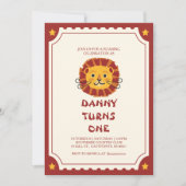 ライオンクブ誕生日バッシュ:お洒落パーティの招待状 招待状 (正面)