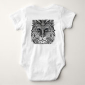 ライオンクブ顔 ベビーボディスーツ (裏面)