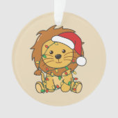 ライオンクリスマスウィンターアニマルズホリデーライオン オーナメント (正面)