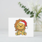 ライオンクリスマスウィンターアニマルズホリデーライオン シーズンポストカード (スタンド正面)