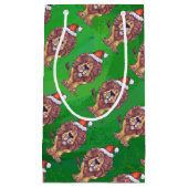 ライオンクリスマスオングリーン スモールペーパーバッグ (正面)