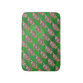 ライオンクリスマスオングリーン バスマット (正面縦)