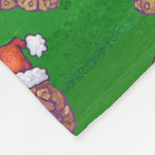 ライオンクリスマスオングリーン フリースブランケット (角)