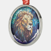 ライオンクリスマスオーナメント メタルオーナメント (左)