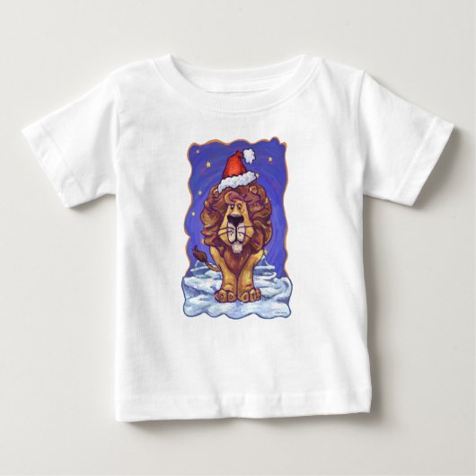 ライオンクリスマス ベビーTシャツ (正面)