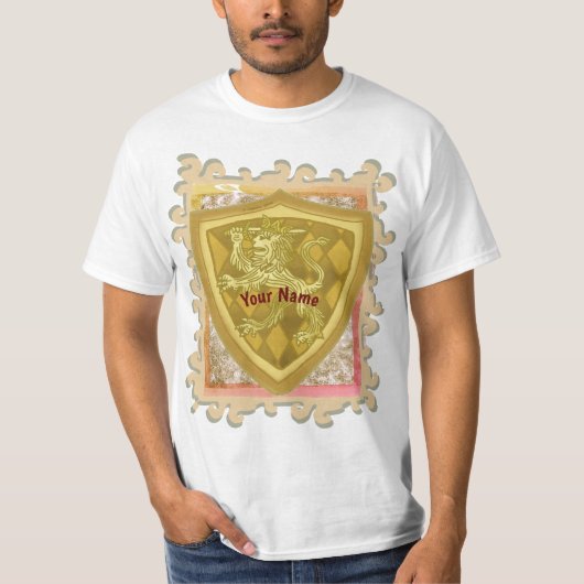 ライオンクレストシールド姓Tシャツ Tシャツ (正面)