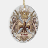 ライオングリフィンシールドパナーズオーナメント セラミックオーナメント (右)