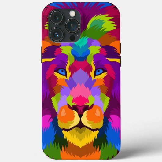 ライオンケカラフルースメイトiPhoneケース Case-Mate iPhoneケース (裏面)