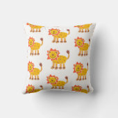 ライオンコラージュパーソナライズされたプリントクッション枕 クッション (裏面)