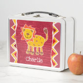 ライオンコラージュパーソナライズされたプリント メタルランチボックス (インサイチュ)