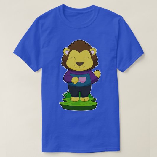ライオンコーヒーカップ Tシャツ (デザイン正面)