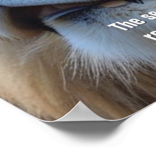 ライオンサクセス引用文 感動的 ポスター (角)