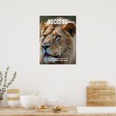 ライオンサクセス引用文 感動的 ポスター (キッチン)