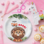 ライオンサファリツーワイルド子供の誕生日 ペーパープレート (パーティー)