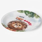 ライオンサファリツーワイルド子供の誕生日 ペーパープレート (アングル)