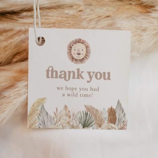 ライオンサファリニュートラル離れ誕生日サンキュー フェイバータグ