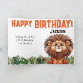 ライオンサファリワイルドワンキッズファースト誕生日 カード (内部)