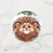 ライオンサファリワイルドワン子供の誕生日パーティー コンフェッティ (スモール正面)