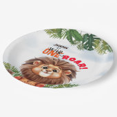ライオンサファリワイルドワン子供の誕生日 ペーパープレート (アングル)