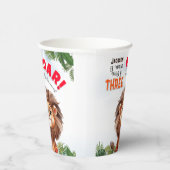 ライオンサファリワイルド&スリー子供の誕生日 紙コップ (右)