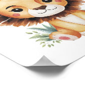 ライオンサファリ保育園ポスター – 勇敢であれ、我が子よ ポスター (角)