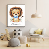 ライオンサファリ保育園ポスター - 赤ちゃん部屋の装飾 ポスター