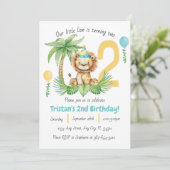 ライオンサファリ2歳の誕生日招待状 招待状 (スタンド正面)