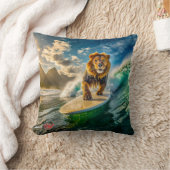 ライオンサーフィンデザインバイリッチアムンギル クッション (ブランケット)