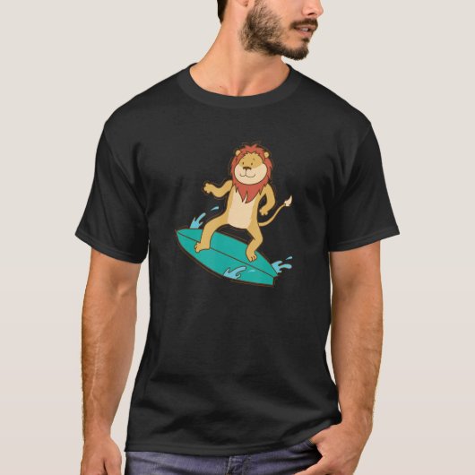 ライオンサーフィンライオンマネアフリカ Tシャツ (正面)