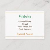 ライオンシッターオンロック素晴らしサンセット名刺 名刺 (裏面)