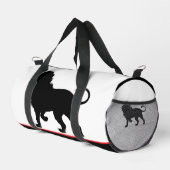 ライオンシルエットブラックレッドトリム ダッフルバッグ (右コーナー)