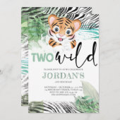 ライオンジャングルキュート第2誕生日招待状 招待状 (正面/裏面)