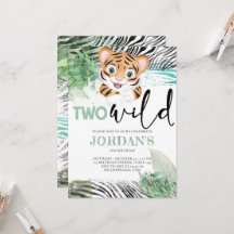 ライオンジャングルキュート第2誕生日招待状