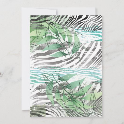 ライオンジャングルキュート5位誕生日招待状 招待状 (裏面)