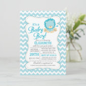 ライオンジャングルサファリベイビーシャワー招待状 招待状 (スタンド正面)