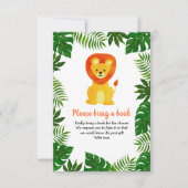 ライオンジャングルサファリ動物 |森に本を持って来る 招待状 (正面)