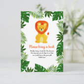 ライオンジャングルサファリ動物 |森に本を持って来る 招待状 (スタンド正面)