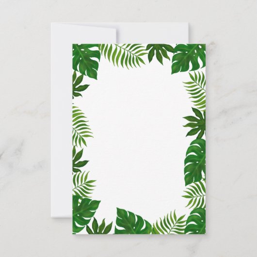 ライオンジャングルサファリ動物 |森に本を持って来る 招待状 (裏面)