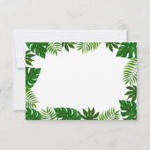 ライオンジャングルサファリ動物 |赤ちゃんシャワーありがとう 招待状 (裏面)