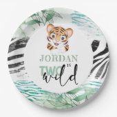 ライオンジャングルパーソナライズされた2回目の誕生日 ペーパープレート (正面)