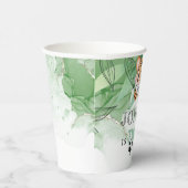 ライオンジャングルワイルドバースデーパーソナライズされたタ 紙コップ (右)