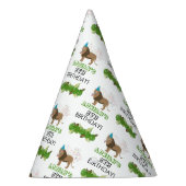 ライオンジャングル動物の誕生日パーティーカスタム パーティーハット (右)