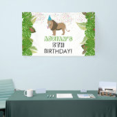 ライオンジャングル動物の誕生日パーティーカスタム 横断幕 (トレードショー)