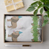 ライオンジャングル動物の誕生日パーティーカスタム 薄葉紙 (ギフト)