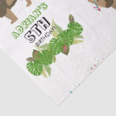 ライオンジャングル動物の誕生日パーティーカスタム 薄葉紙 (詳細)