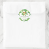 ライオンジャングル動物グリーンリーニュートラルベビーシャワー ラウンドシール (バッグ)