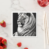 ライオンスケッチ絵画ズアート スタンダードカクテルナプキン (インサイチュ)